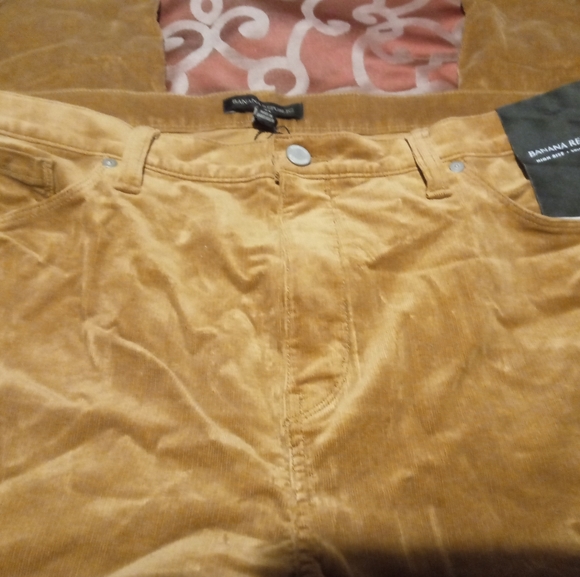 NWT Women's size 35 Banana Republic High rise skinny ankle corduroy/felt jeans - Picture 3 of 6